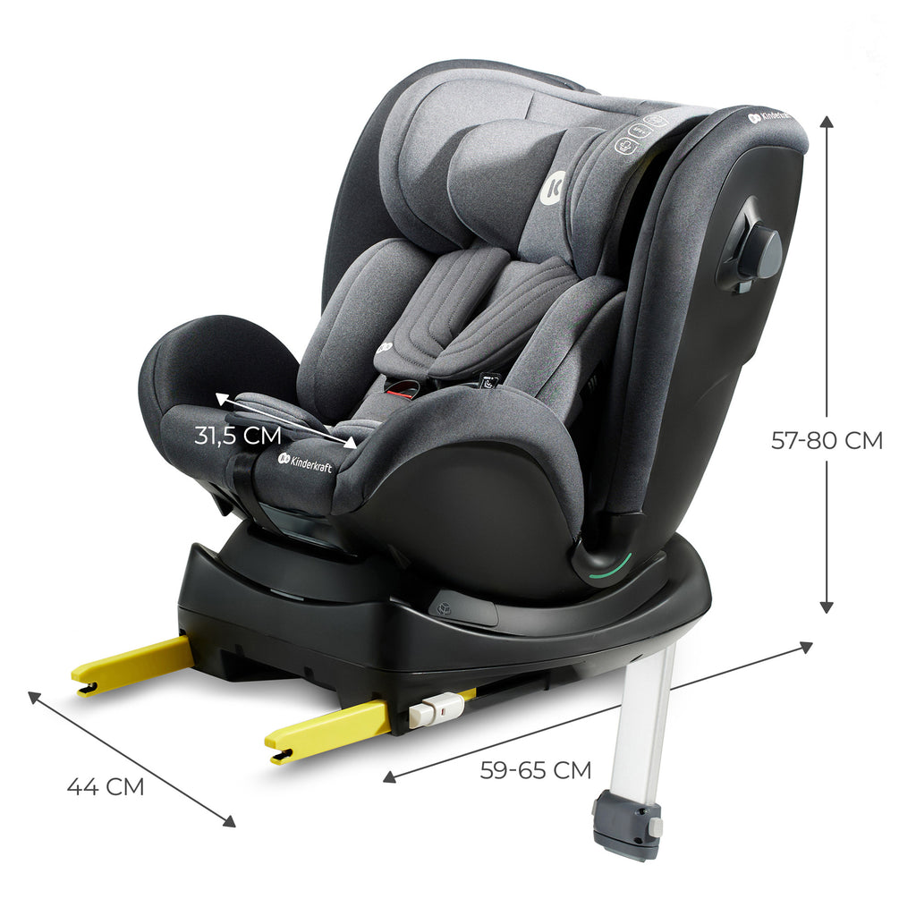 Kinderkraft столче за кола XRIDER i-Size GREY - снимка 6