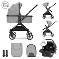 Д.КОЛИЧКА REYA 3in1 GREY с реверсивна дръжка