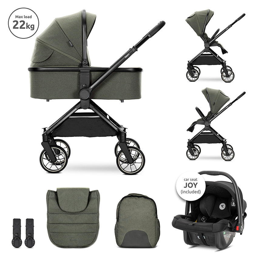 Д.КОЛИЧКА REYA 3in1 GREEN с реверсивна дръжка