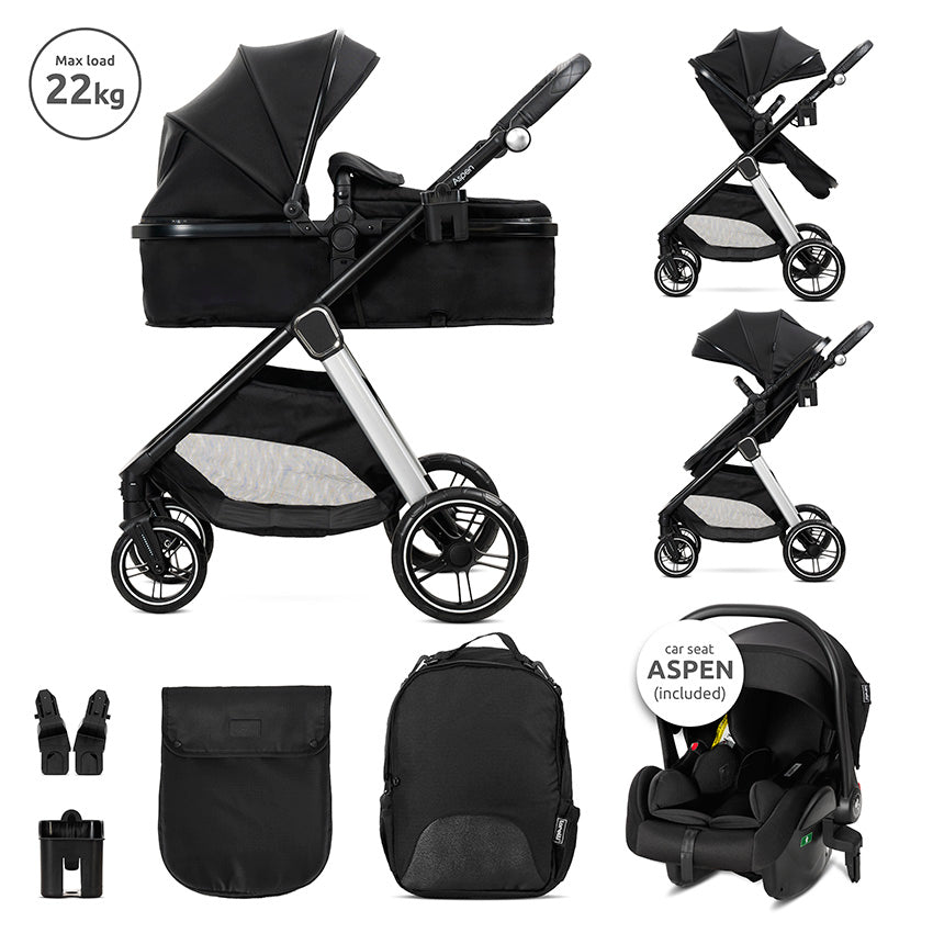 Д.КОЛИЧКА ASPEN BLACK 3в1 до 22кг с трансформираща