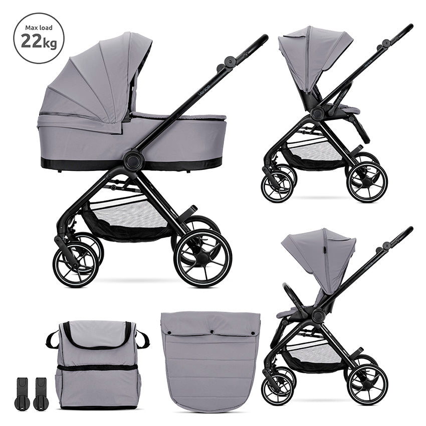 Д.КОЛИЧКА VENICE GREY 2в1 до 22 кг с кош за новоро