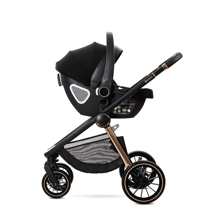 Д.КОЛИЧКА BIANCA BLACK 3 В 1 до 22кг с кош за ново - снимка 2