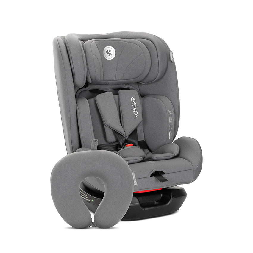 СТОЛ ЗА КОЛА VOYAGER GREY i-Size 40-150 CM+ВЪЗГЛАВ