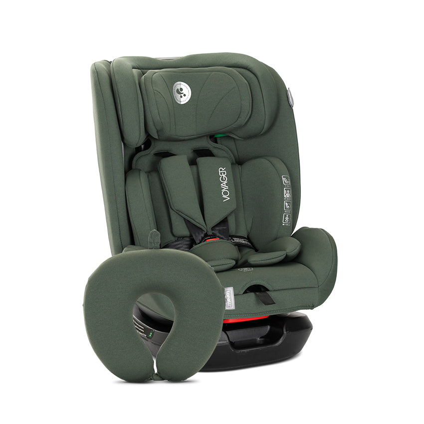 СТОЛ ЗА КОЛА VOYAGER GREEN i-Size 40-150 CM+ВЪЗГЛА