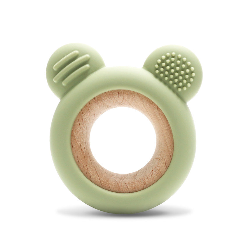 СИЛИКОНОВА ГРИЗАЛКА С БУК МЕЧЕ NATURAL FRESH GREEN