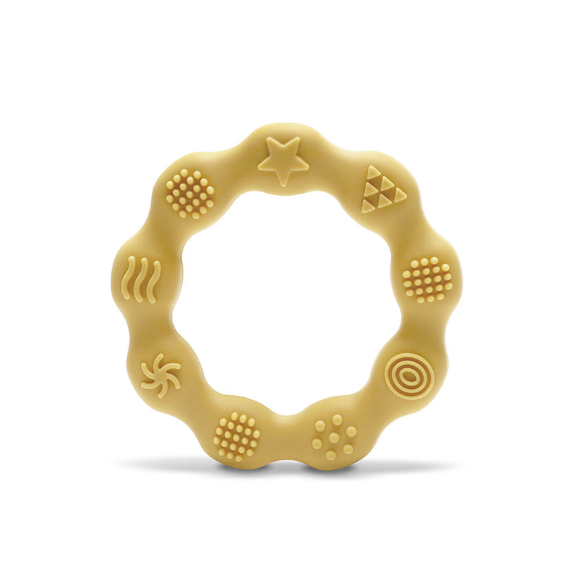 СИЛИКОНОВА ГРИЗАЛКА РИНГ NATURAL YELLOW
