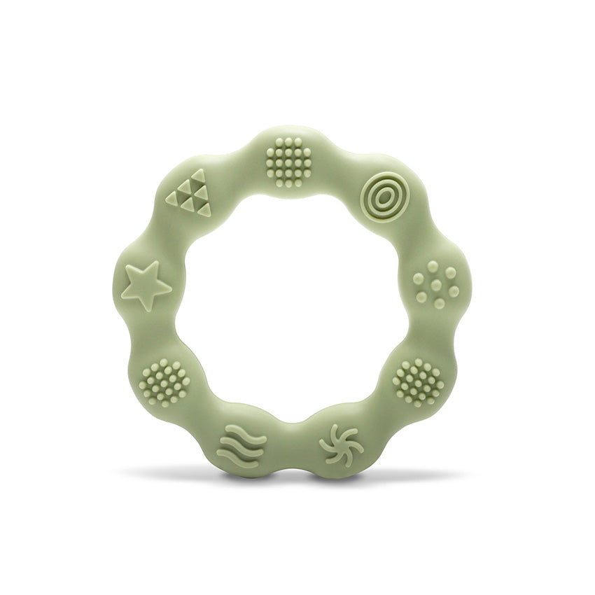 СИЛИКОНОВА ГРИЗАЛКА РИНГ NATURAL FRESH GREEN