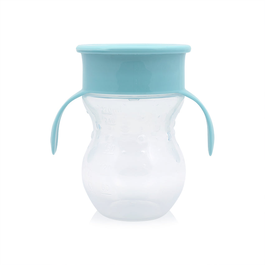 ЧАША НЕРАЗЛИВАЩА 360 ГРАДУСА СИНЯ 270ml с дръжки