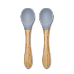 СИЛИКОНОВИ ЛЪЖИЧКИ С БАМБУК 2БР NATURAL GREY