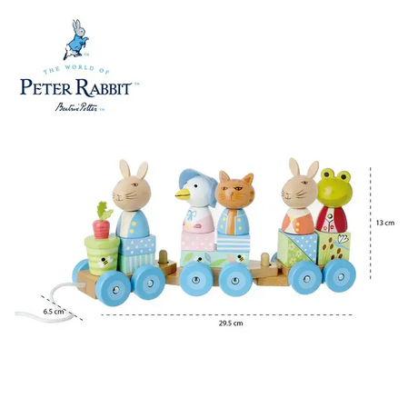 Дървен влак за дърпане- Peter Rabbit™ - снимка 2
