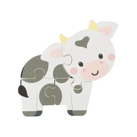 Дървен пъзел "Крава"- Farmyard Animals