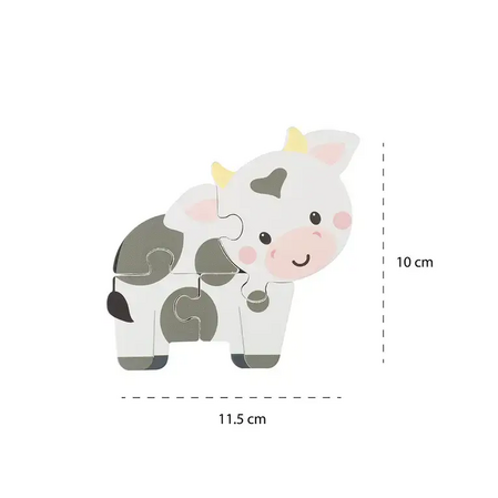Дървен пъзел "Крава"- Farmyard Animals - снимка 4
