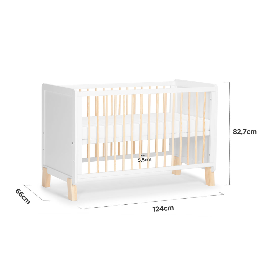 Kinderkraft NICO креватче бяло БЕЗ МАТРАК - снимка 8