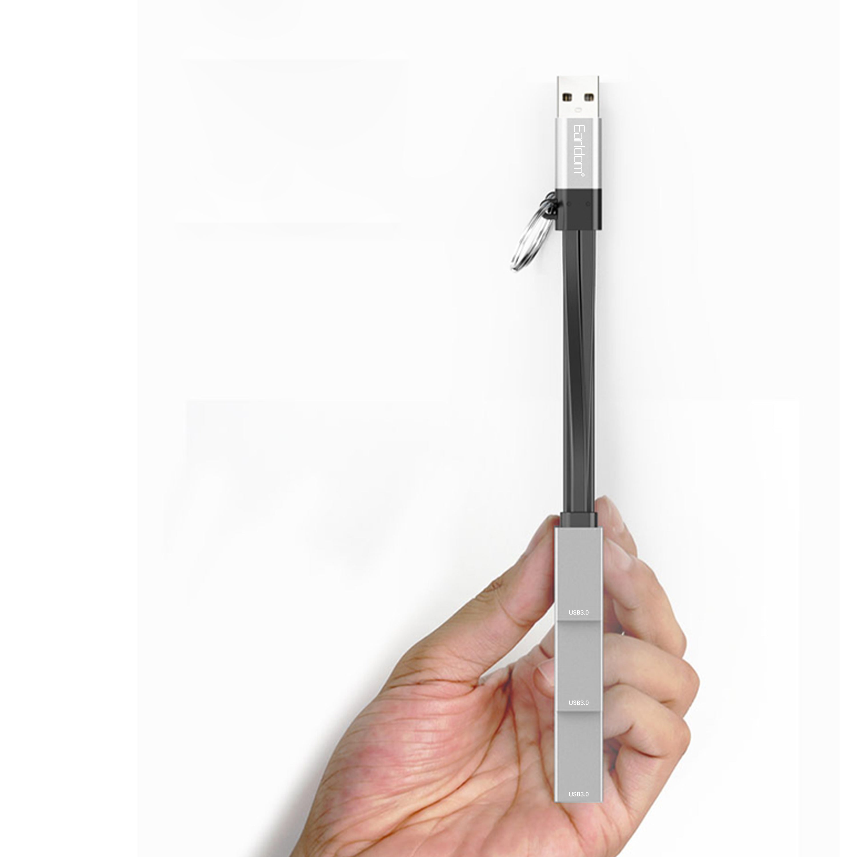 USB хъб Earldom ET-HUB15A, 3 Порта, OTG, Черен - 12066