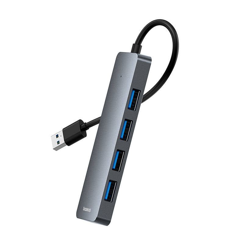USB хъб Baseus UltraJoy, 4 Порта, USB към 4xUSB 3.0, 0.15m, Сив - 12072