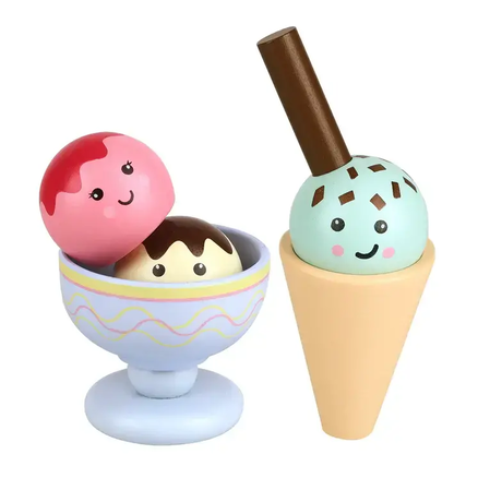 Дървен комплект сладоледи, 5 части, Orange Tree Toys