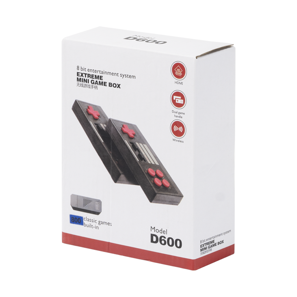 Игрова конзола No brand D600, 800 Вградени игри, HDMI, Черен - 13032