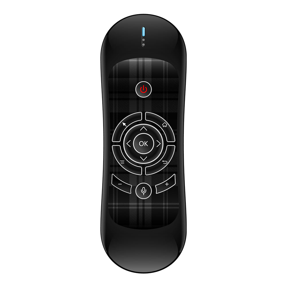 Универсално дистанционно No brand R2, Air mouse, USB 2.4GHz, Микрофон, IR програмируемо, Черен - 13043