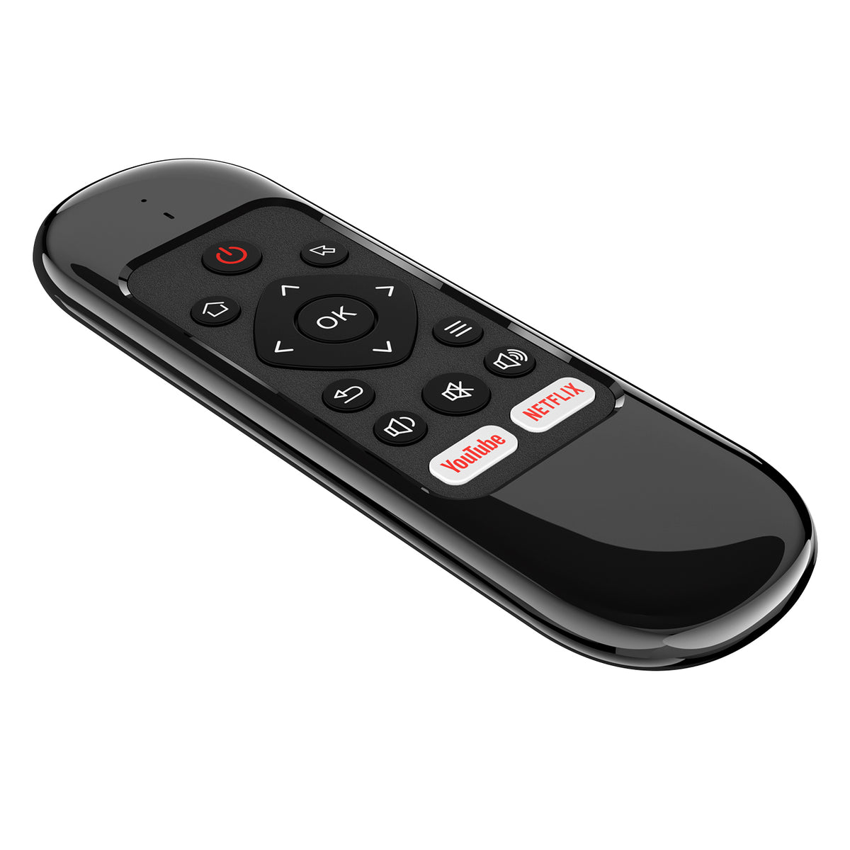 Универсално дистанционно No brand H6, Air mouse, USB 2.4GHz, Микрофон, IR програмируемо, Черен - 13045