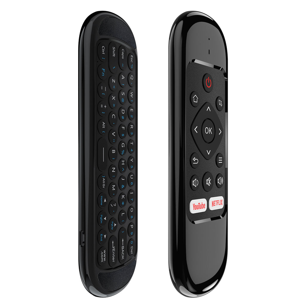 Универсално дистанционно No brand H6, Air mouse, USB 2.4GHz, Микрофон, IR програмируемо, Черен - 13045