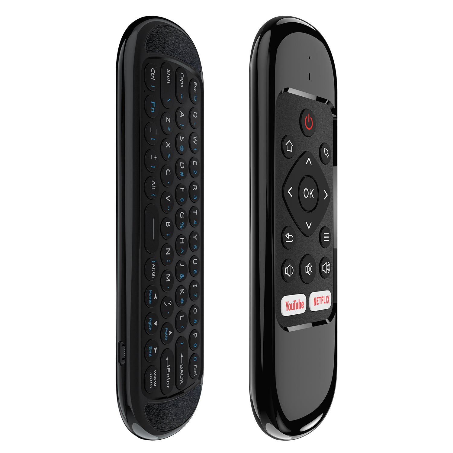 Универсално дистанционно No brand H6, Air mouse, USB 2.4GHz, Микрофон, IR програмируемо, Черен - 13045