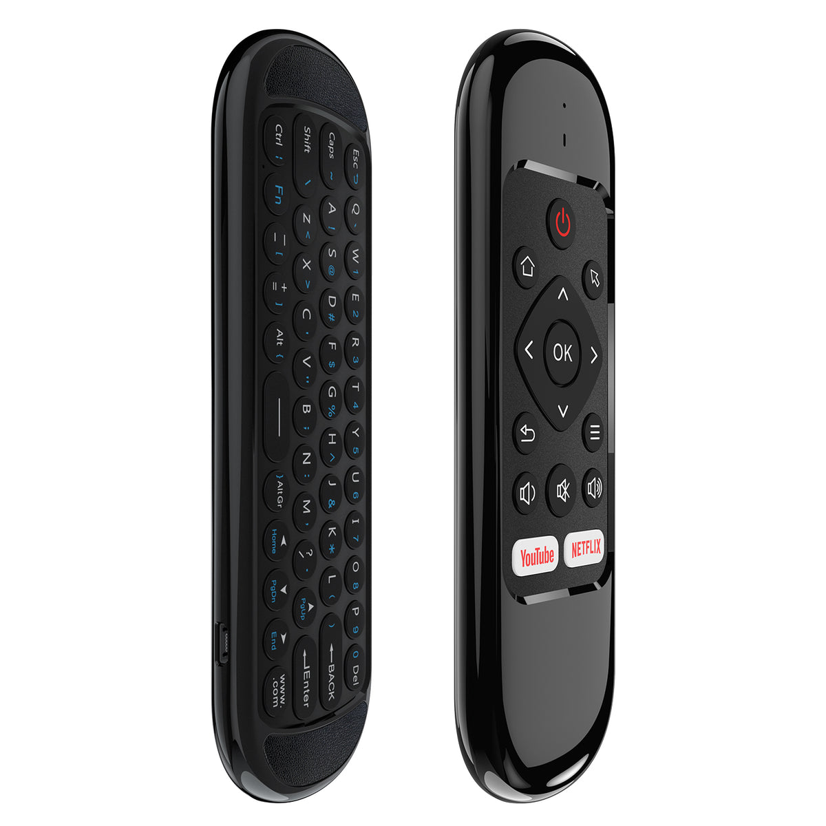 Универсално дистанционно No brand H6, Air mouse, USB 2.4GHz, Микрофон, IR програмируемо, Черен - 13045