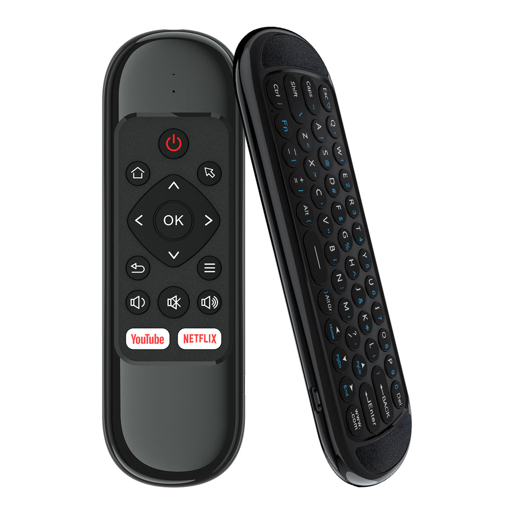 Универсално дистанционно No brand H6, Air mouse, USB 2.4GHz, Микрофон, IR програмируемо, Черен - 13045
