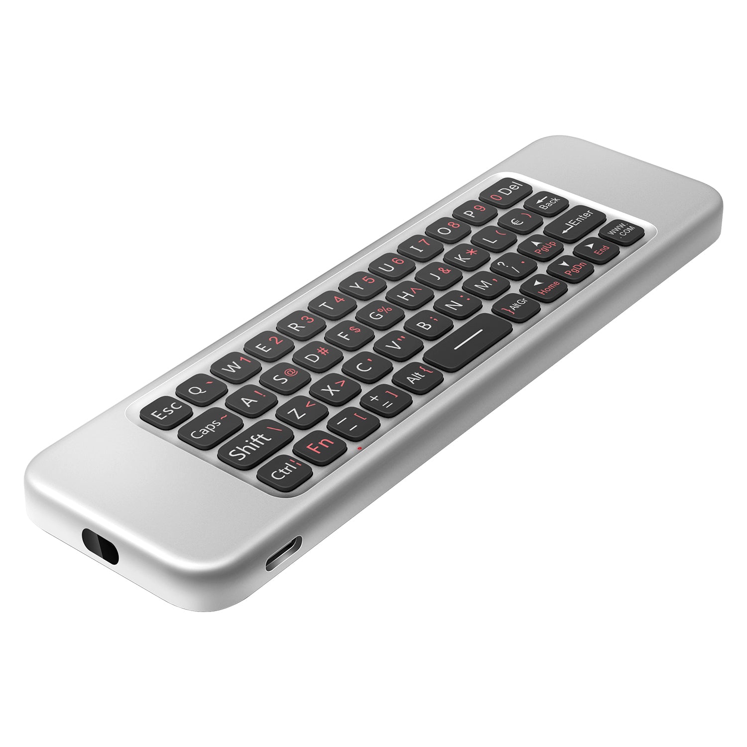 Универсално дистанционно No brand W3, Air mouse, USB 2.4GHz, Микрофон, IR програмируемо, Черен - 13047