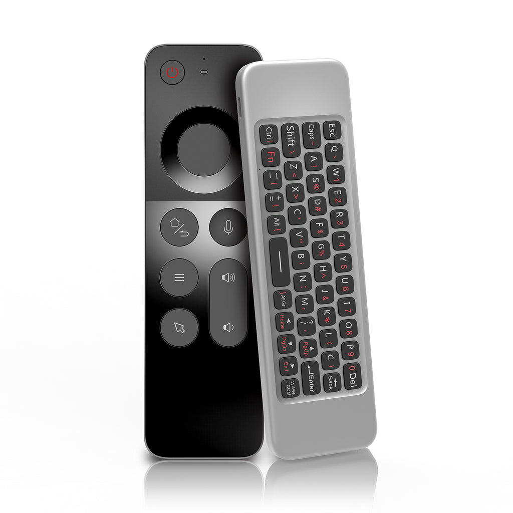 Универсално дистанционно No brand W3, Air mouse, USB 2.4GHz, Микрофон, IR програмируемо, Черен - 13047