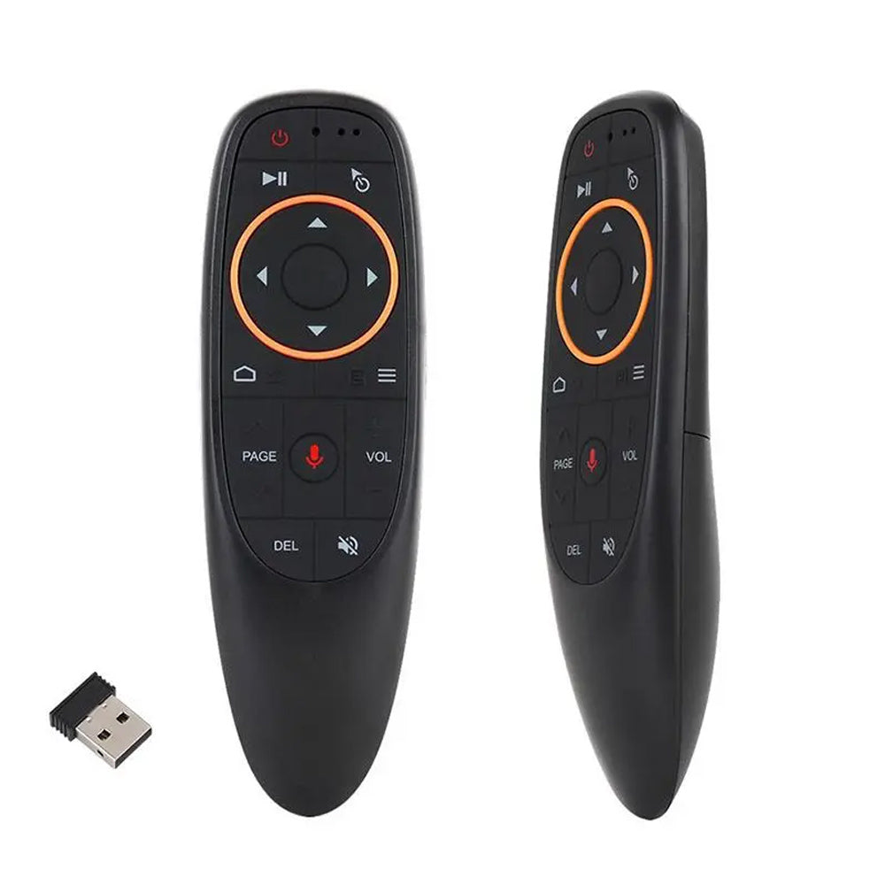 Универсално дистанционно No brand G10, Air mouse, USB 2.4GHz, Микрофон, IR програмируемо, Черен - 13051