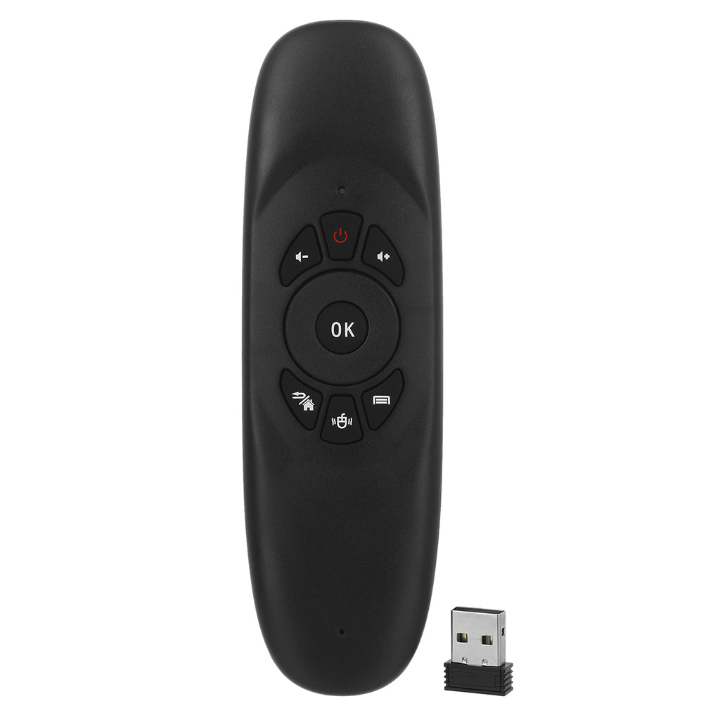 Универсално дистанционно No brand C120, Air mouse, USB 2.4GHz, Микрофон, Черен - 13052