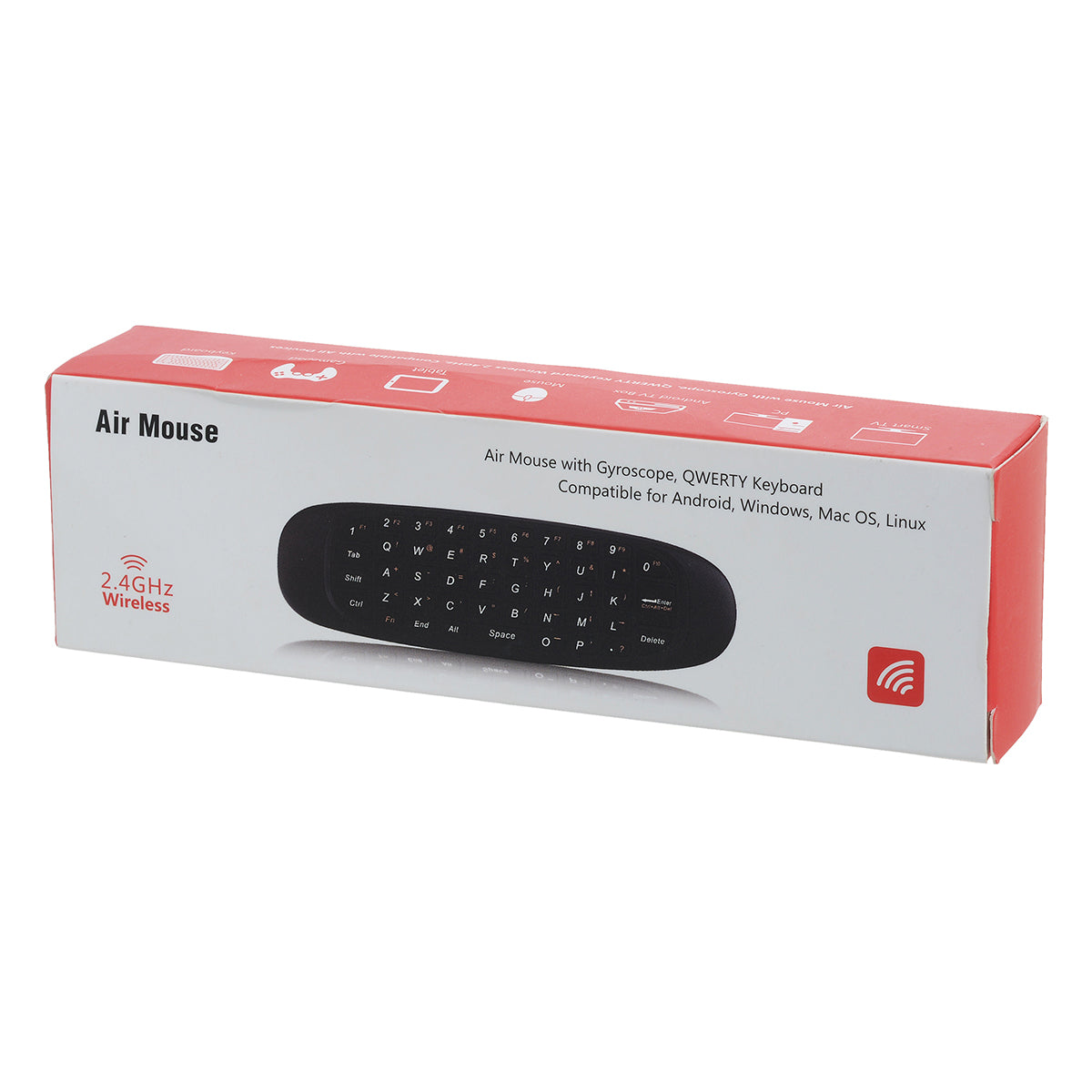 Универсално дистанционно No brand C120, Air mouse, USB 2.4GHz, Микрофон, Черен - 13052