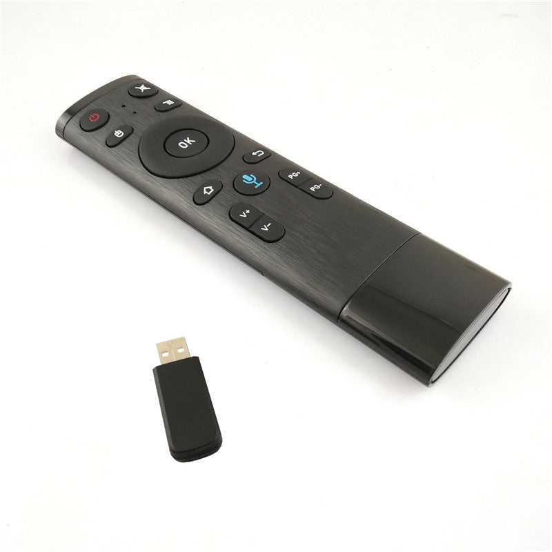 Универсално дистанционно No brand Q5, Air mouse, USB 2.4GHz, Микрофон, IR програмируемо, Черен - 13054