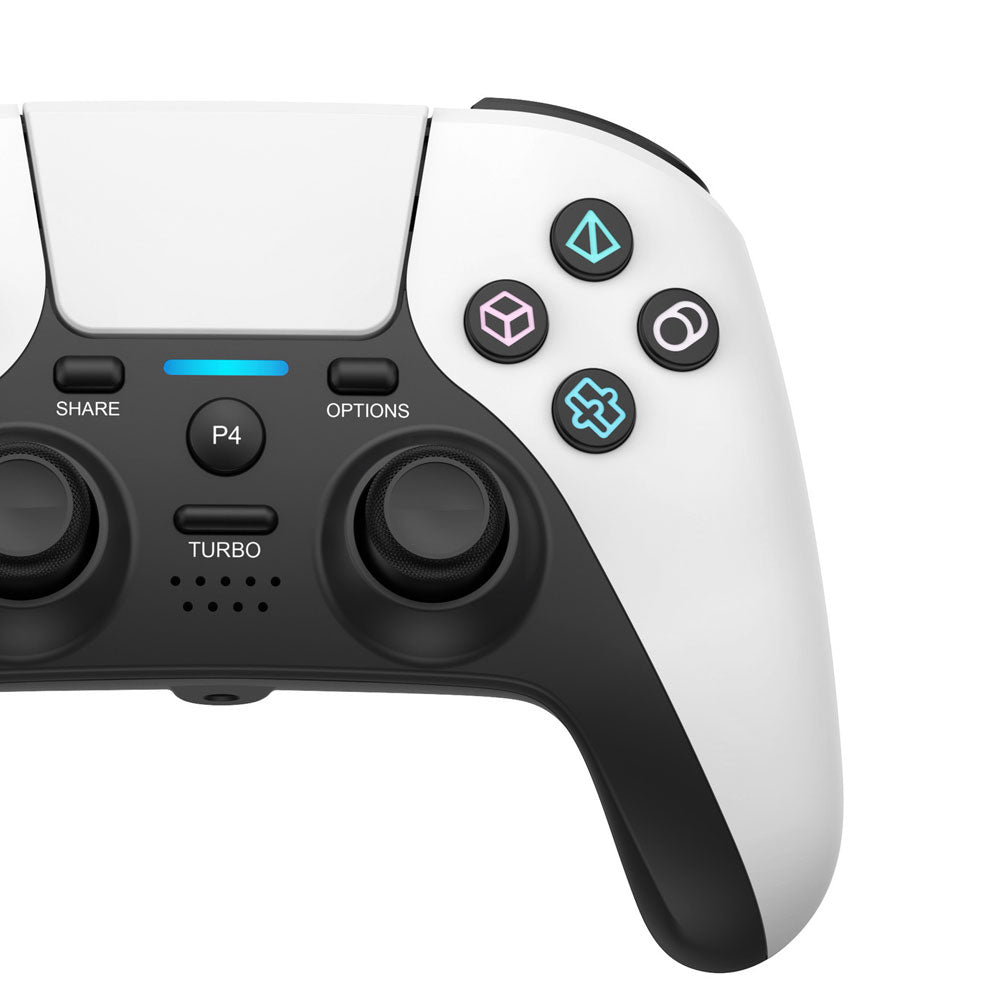 Безжичен джойстик No brand 4011B, За Play Station 4, Бял - 13083
