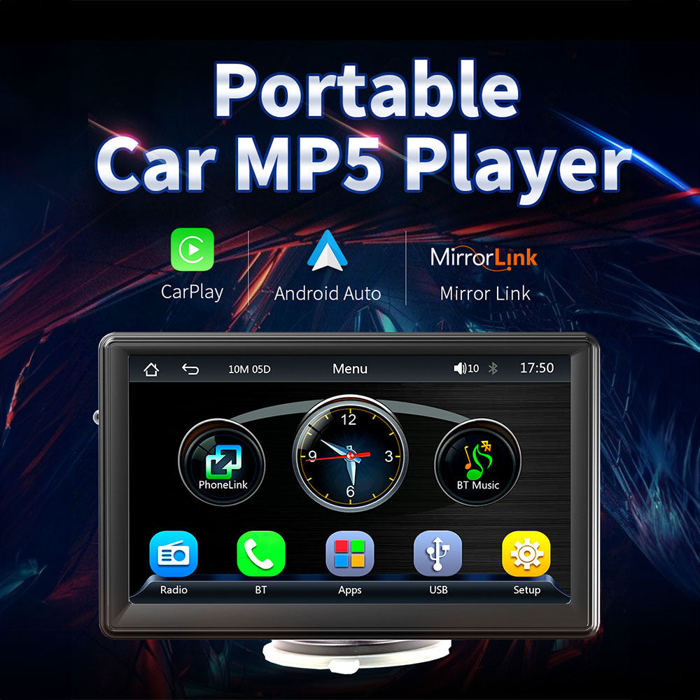 Преносим CarPlay / Android Auto дисплей No brand X500L, 7", За автомобил - 13309