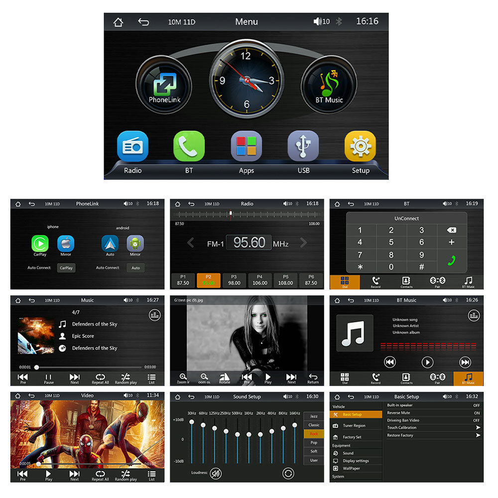 Преносим CarPlay / Android Auto дисплей No brand X600L, 7", За автомобил - 13311