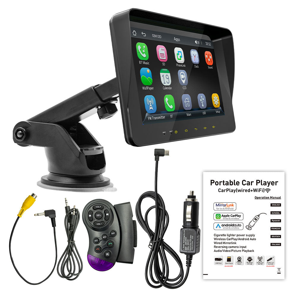 Преносим CarPlay / Android Auto дисплей No brand X5310L, 7", За автомобил - 13313