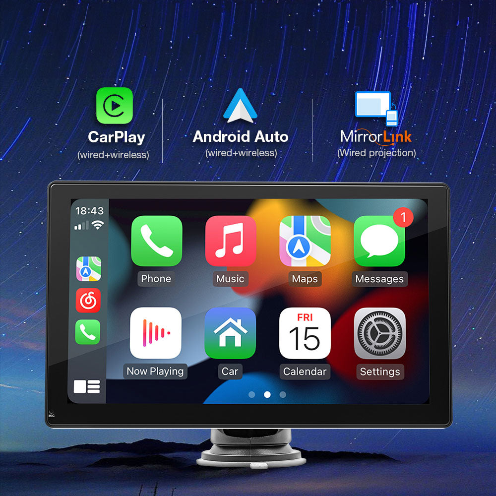 Преносим CarPlay / Android Auto дисплей No brand X5305L, 9", За автомобил - 13315
