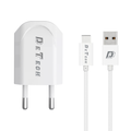 Мрежово зарядно устройство, DeTech, DE-11C, 5V/1A, 220V,1 x USB, С Type-C кабел, 1.0m, Бял - 14117
