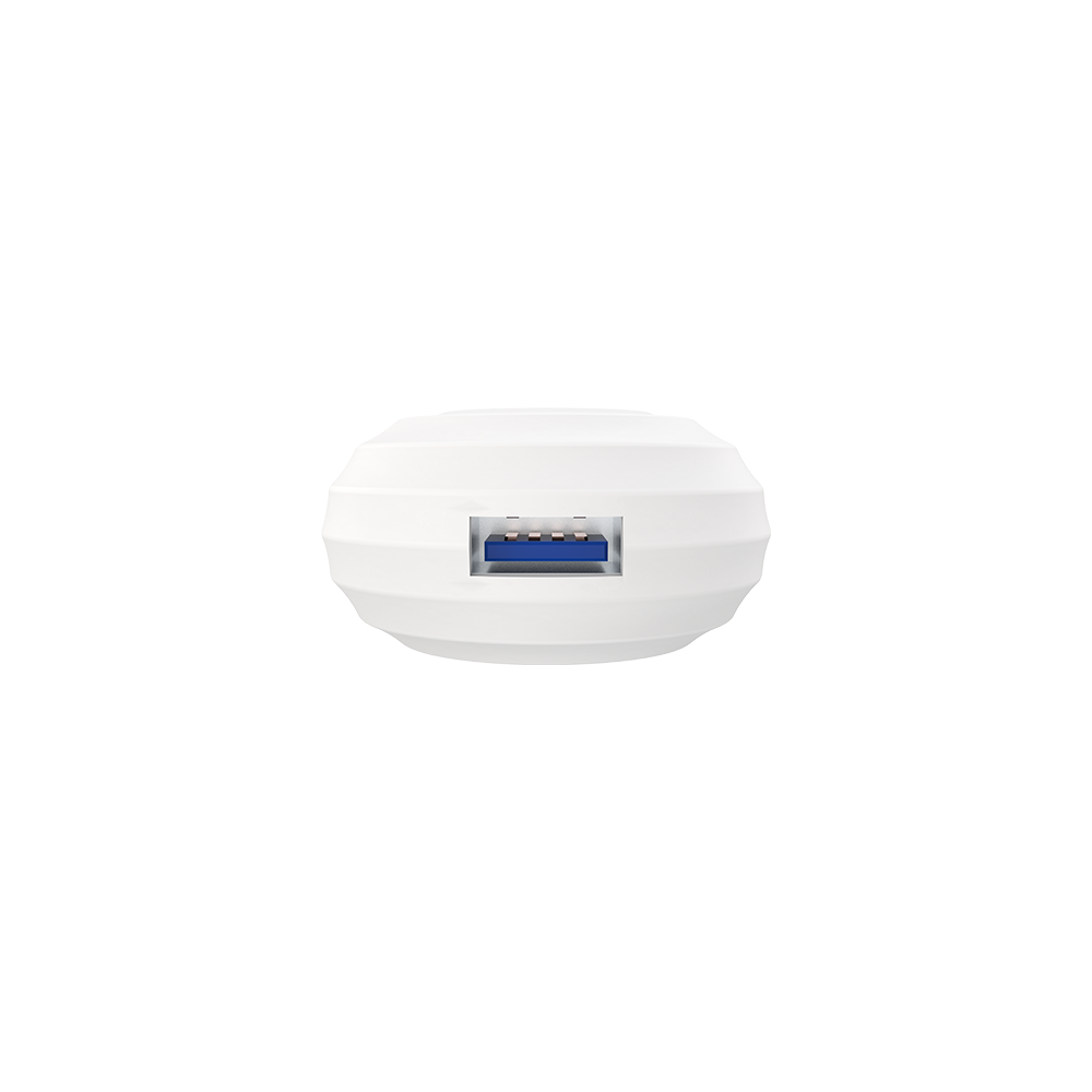 Мрежово зарядно устройство DeTech DE-28i, 5V/2.1A, 220V,1 x USB, С Lightning кабел, 1.0m, Бял - 14134
