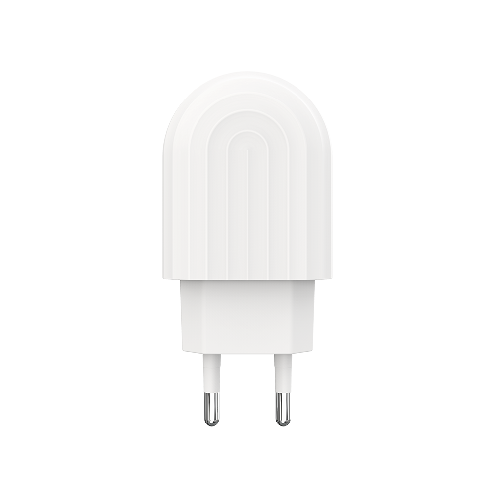 Мрежово зарядно устройство DeTech, DE-28, 5V/2.4A 220V, 1 x USB, Бял - 14132