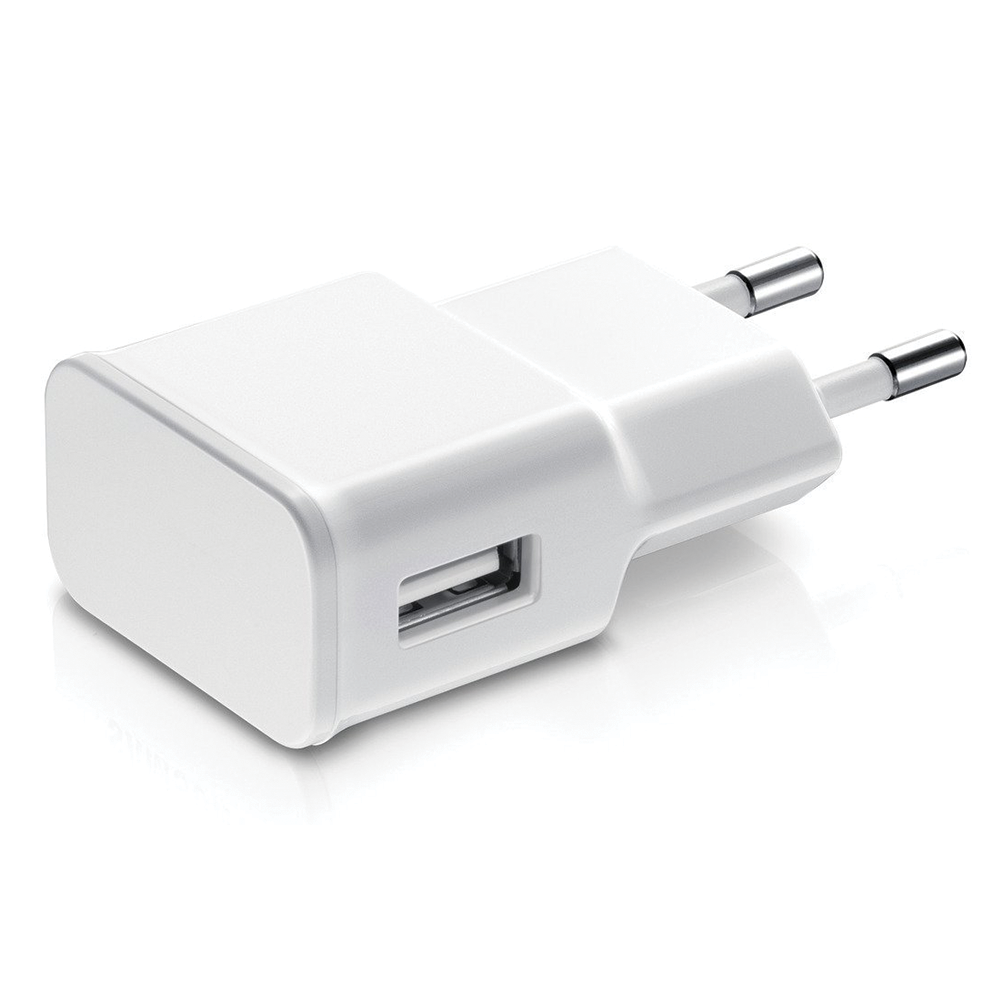 Мрежово зарядно устройство No brand, 5V/1A, 220V,1 x USB, С Micro USB кабел, Бял - 14961