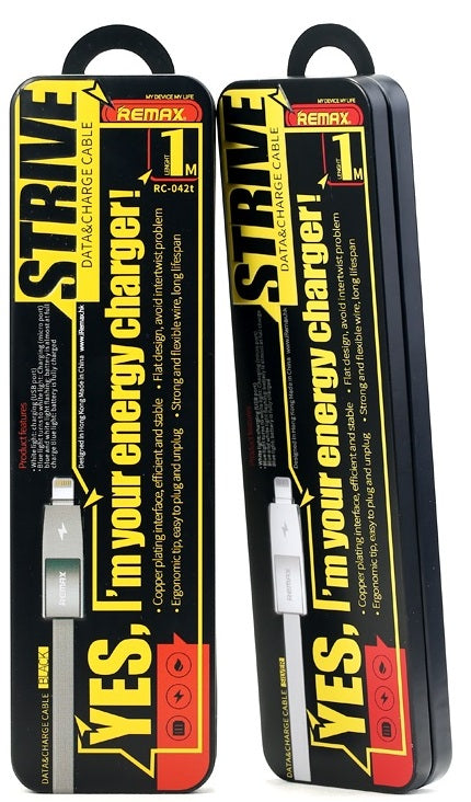 Кабел за данни 2 в 1, micro USB  Iphone Lighting, Remax Strive RC-042t, 1м, Черен - 14335
