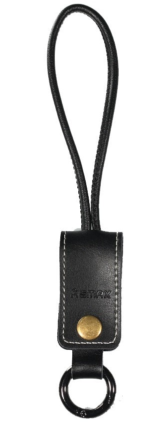 Кабел за данни iPhone Lighting, Remax Western RC-034i, Kлючодържател, естествена кожа, Черен - 14342