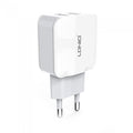 Мрежово зарядно устройство, LDNIO A2202, 5V 2.4A, Универсално, 2 x USB, без кабел, Бял - 14368