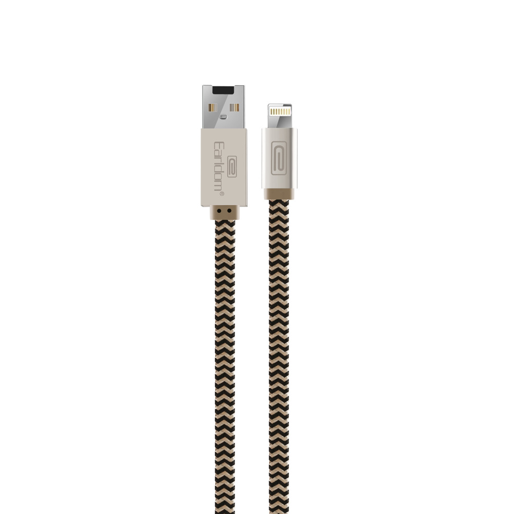 Кабел за данни, Earldom, OT23, Кард рийдър, За iPhone 5/6/7, 0.24m, Златист - 14865