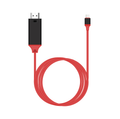 Кабел Earldom ET-WS8, Type C MHL - HDMI , 2.0m, Червен - 14930