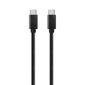 Кабел за данни DeTech, USB Type-C - USB Type-C 2.0, 1.0m, С оплетка, Черен - 14966