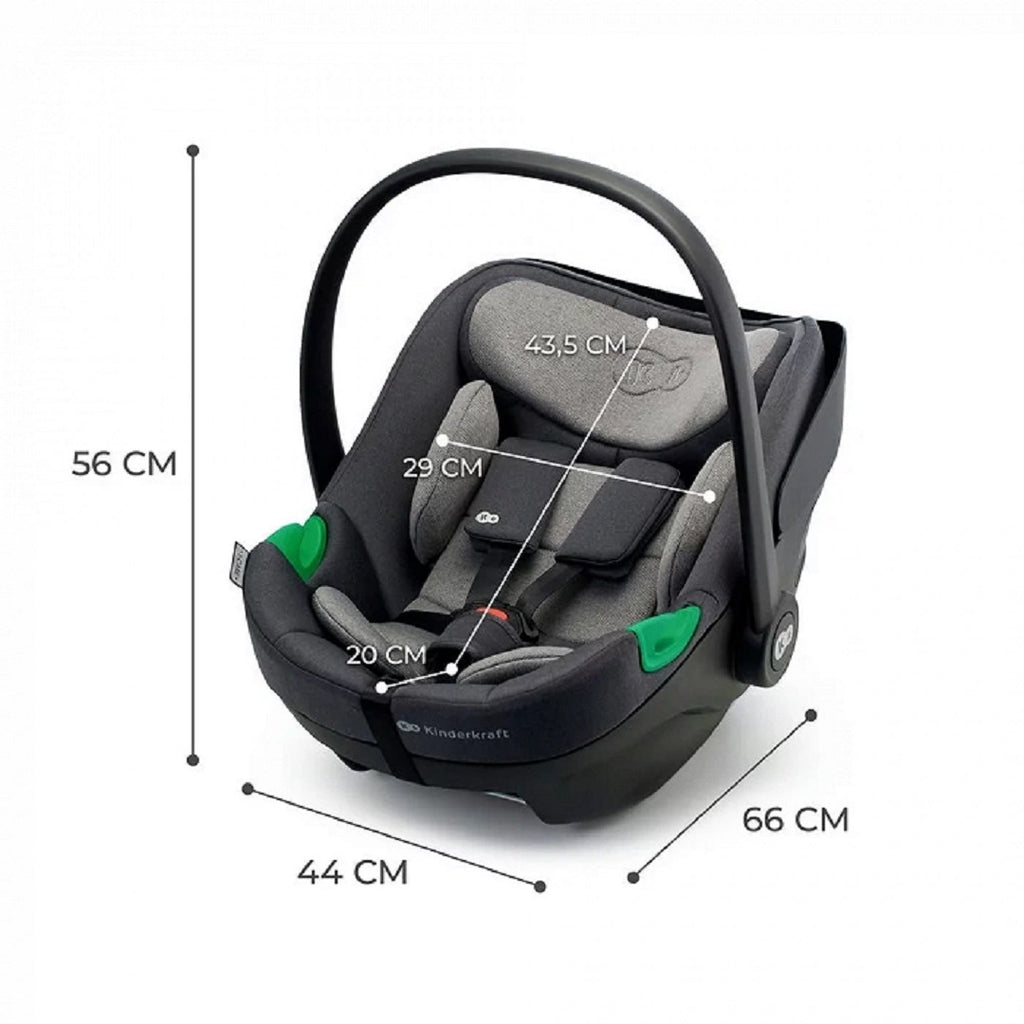 KinderKraft кошче за кола I-Care I-Size Grey - снимка 3