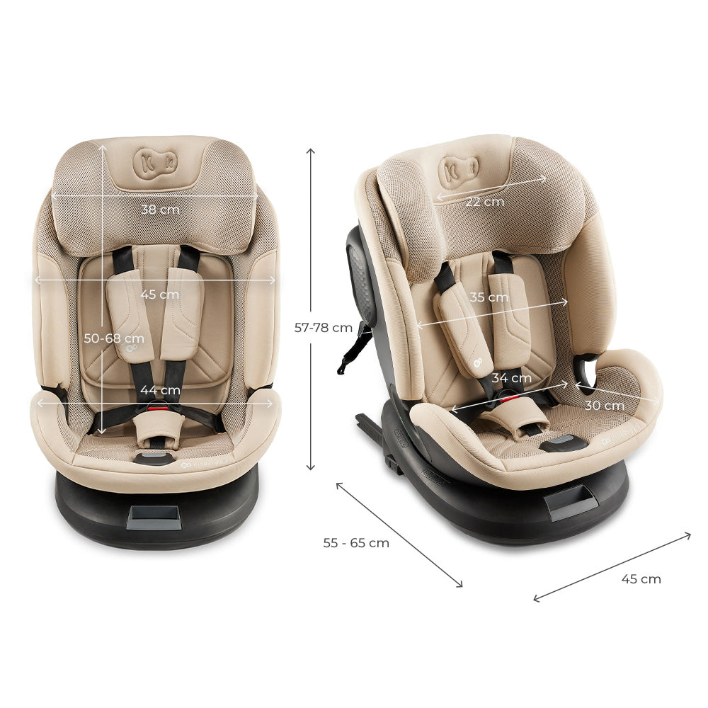 Kinderkraft XPEDITION 3 столче за кола i-Size BEIGE - снимка 8